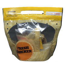 Food Custom Bags Fried Chicken PE Bopp Single Layer Chicken Plastic Stand up Pouch Shopping Snack Gravure Printing Disposable